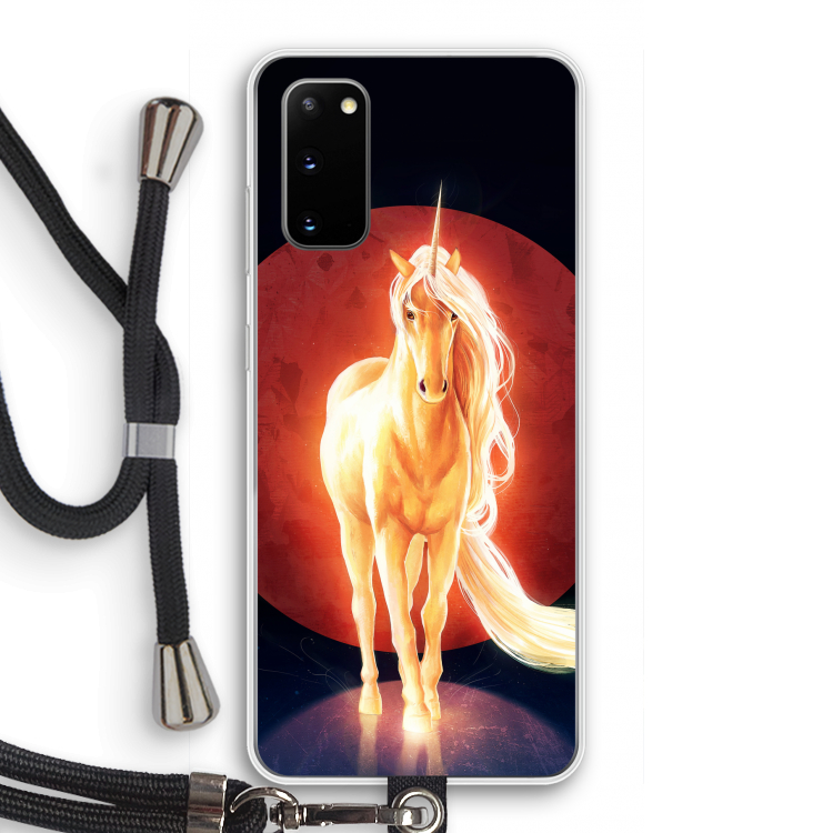Last Unicorn: Samsung Galaxy S20 Transparant Hoesje met koord