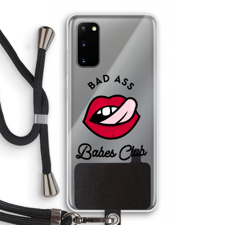 Badass Babes Club: Samsung Galaxy S20 Transparant Hoesje met koord