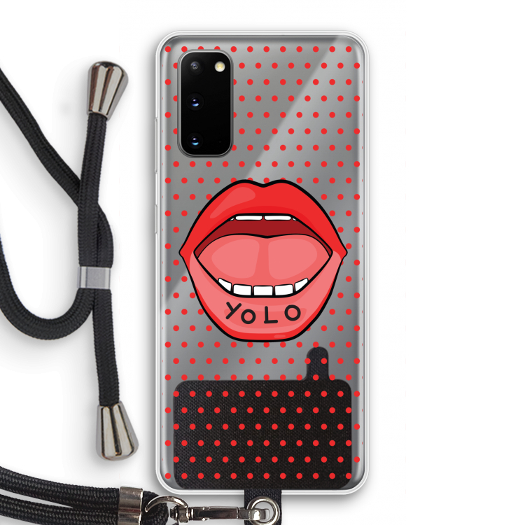 Yolo Denise: Samsung Galaxy S20 Transparant Hoesje met koord