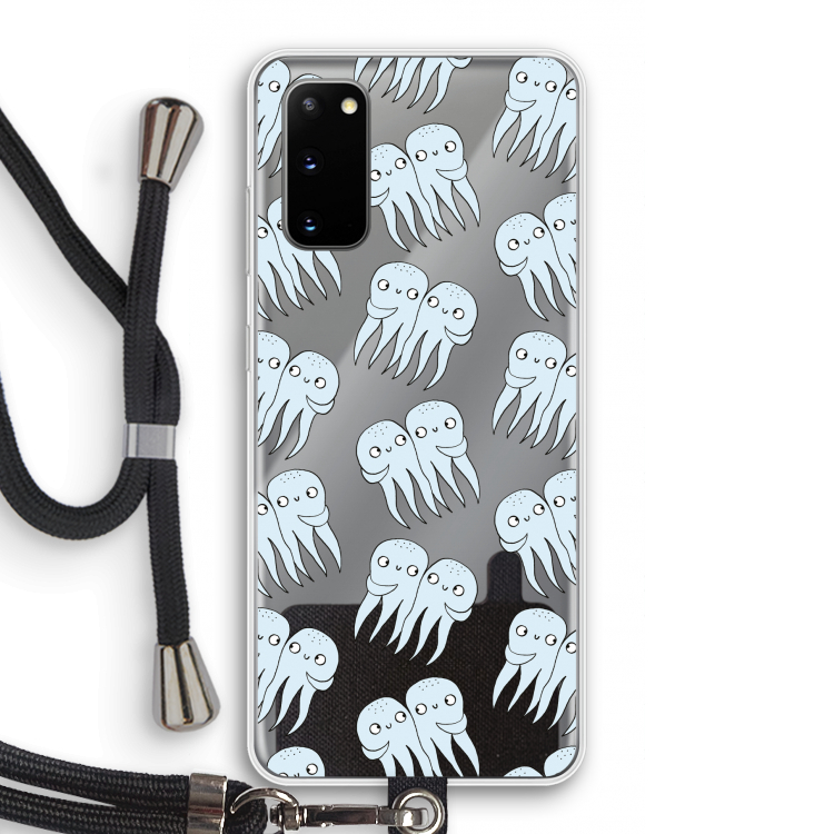 Octopussen: Samsung Galaxy S20 Transparant Hoesje met koord
