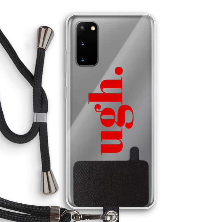 Ugh: Samsung Galaxy S20 Transparant Hoesje met koord