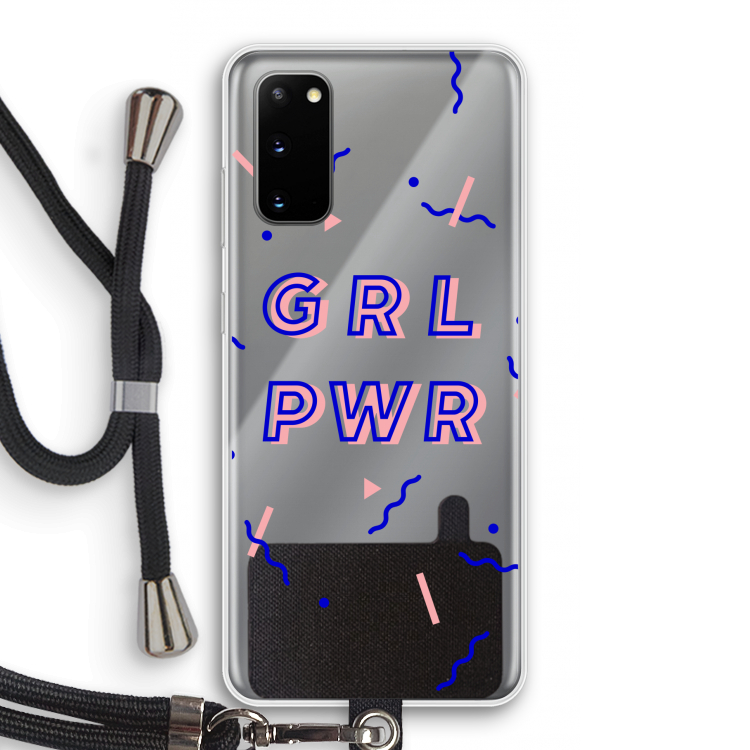 GRL PWR: Samsung Galaxy S20 Transparant Hoesje met koord