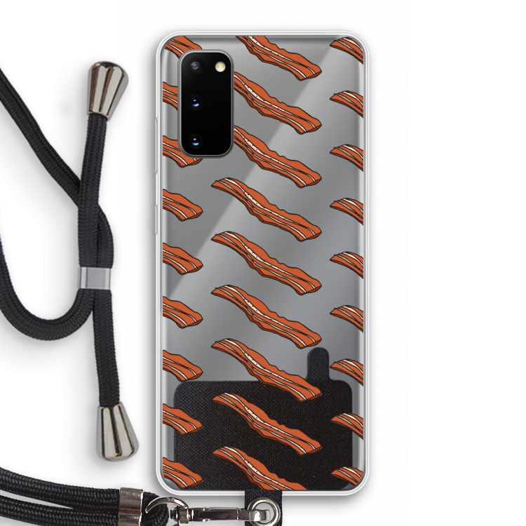 Bacon to my eggs #2: Samsung Galaxy S20 Transparant Hoesje met koord
