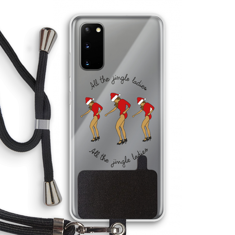Jingle Ladies: Samsung Galaxy S20 Transparant Hoesje met koord