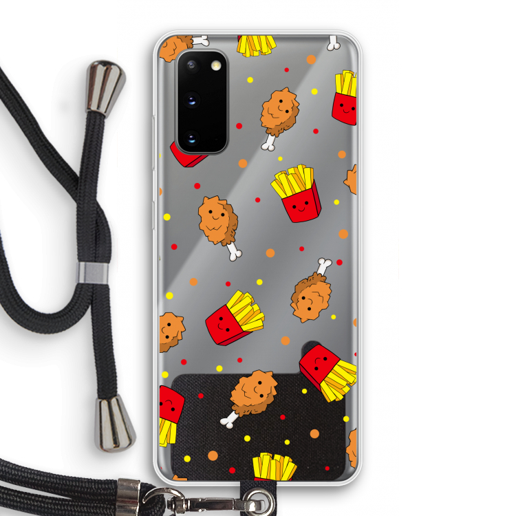 Chicken 'n Fries: Samsung Galaxy S20 Transparant Hoesje met koord