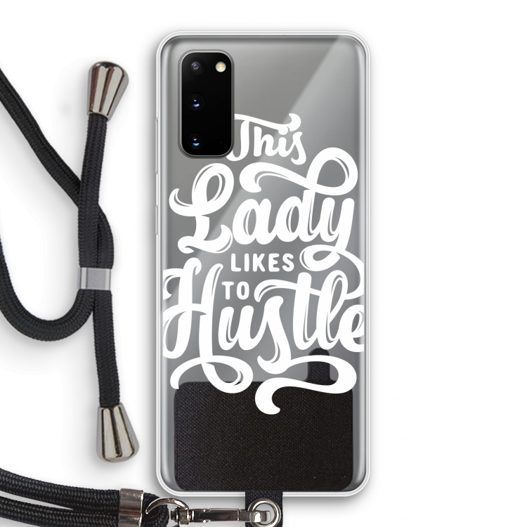 Hustle Lady: Samsung Galaxy S20 Transparant Hoesje met koord