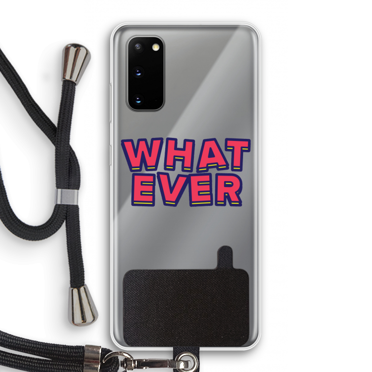 Whatever: Samsung Galaxy S20 Transparant Hoesje met koord