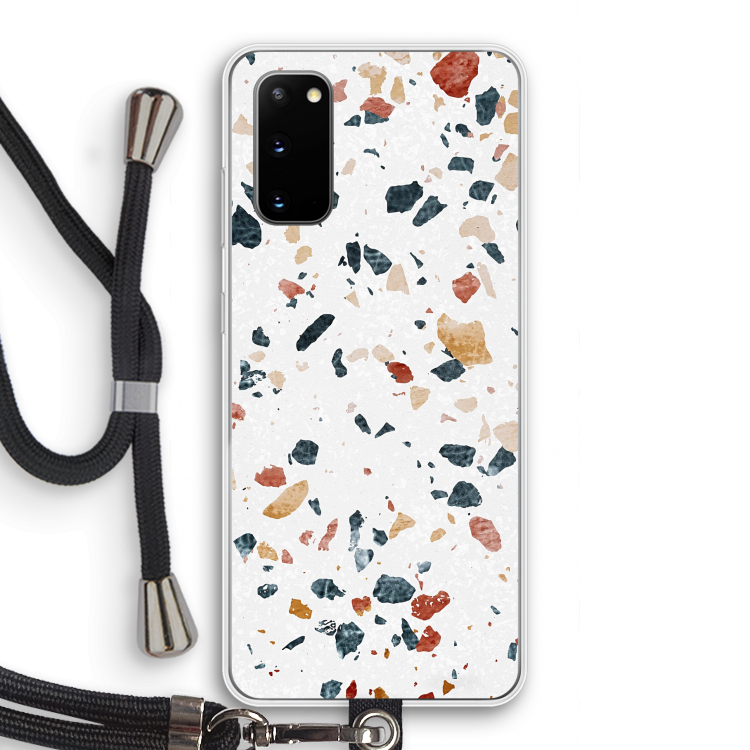 Terrazzo N°4: Samsung Galaxy S20 Transparant Hoesje met koord
