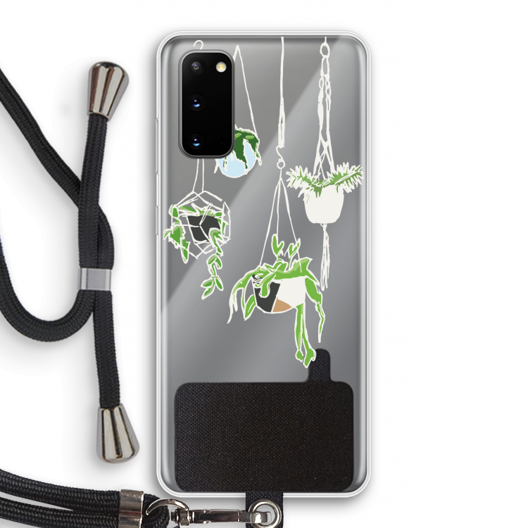 Hang In There: Samsung Galaxy S20 Transparant Hoesje met koord