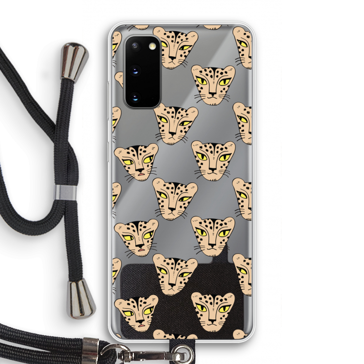 Tijger: Samsung Galaxy S20 Transparant Hoesje met koord
