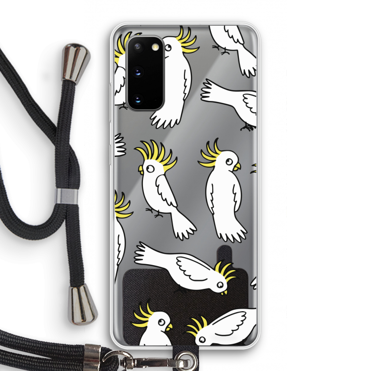 Papegaai: Samsung Galaxy S20 Transparant Hoesje met koord