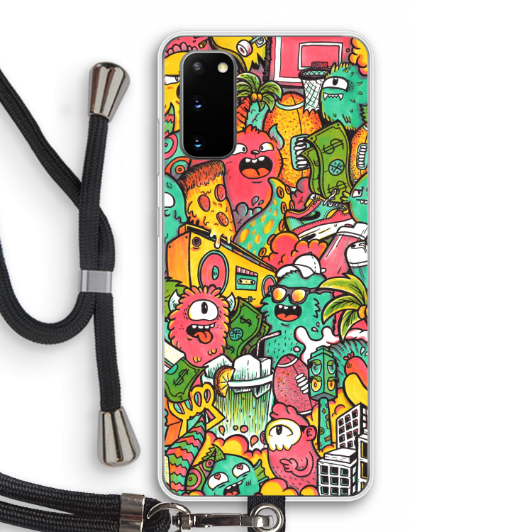 Vexx City: Samsung Galaxy S20 Transparant Hoesje met koord
