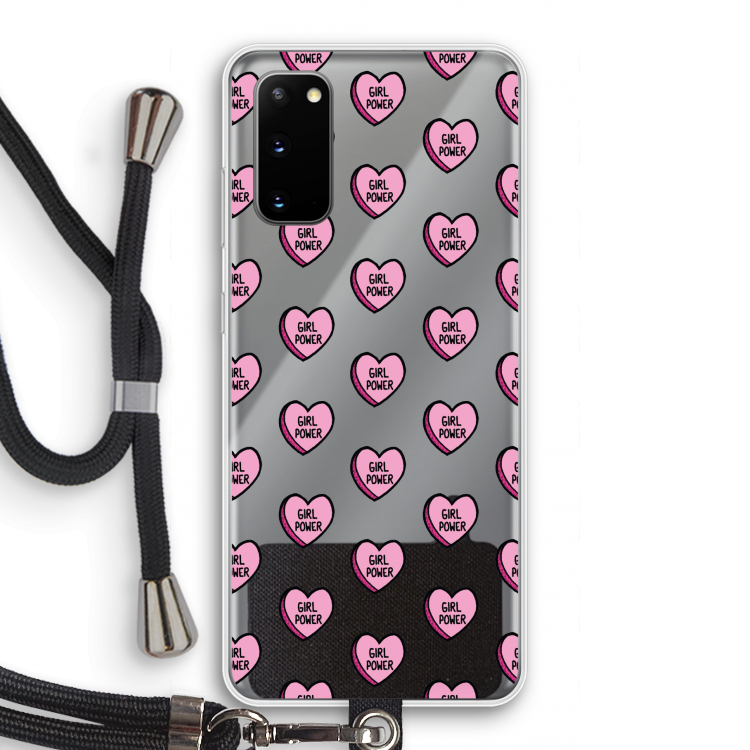 GIRL POWER: Samsung Galaxy S20 Transparant Hoesje met koord