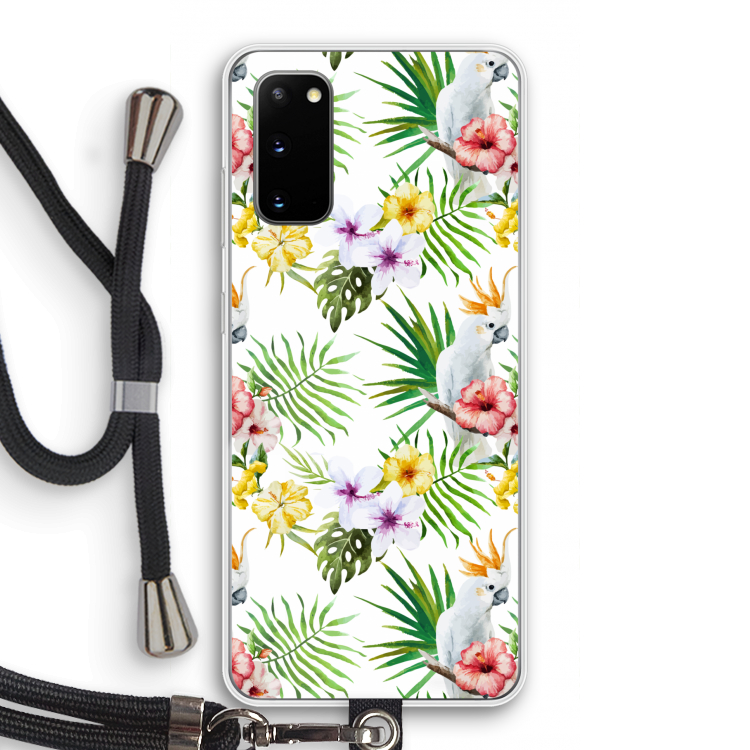 Gele kuif: Samsung Galaxy S20 Transparant Hoesje met koord