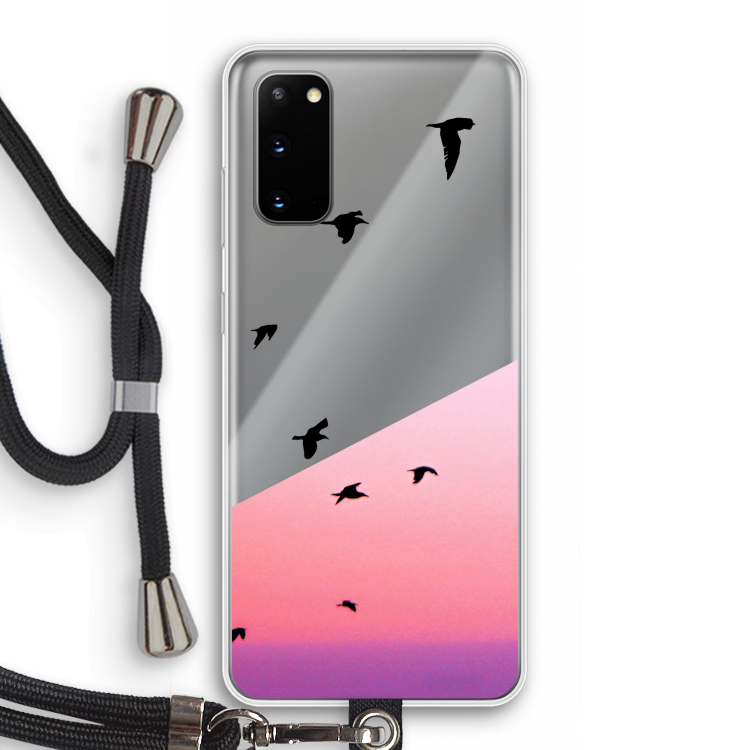 Fly away: Samsung Galaxy S20 Transparant Hoesje met koord