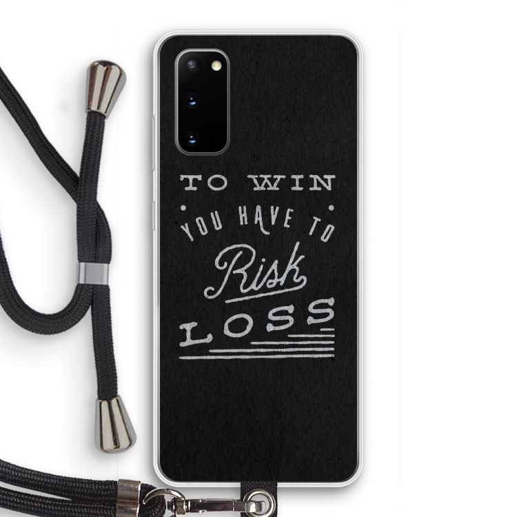 Risk loss: Samsung Galaxy S20 Transparant Hoesje met koord