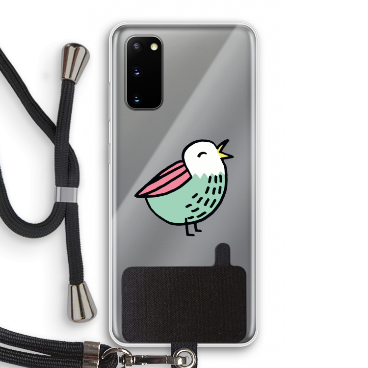 Birdy: Samsung Galaxy S20 Transparant Hoesje met koord