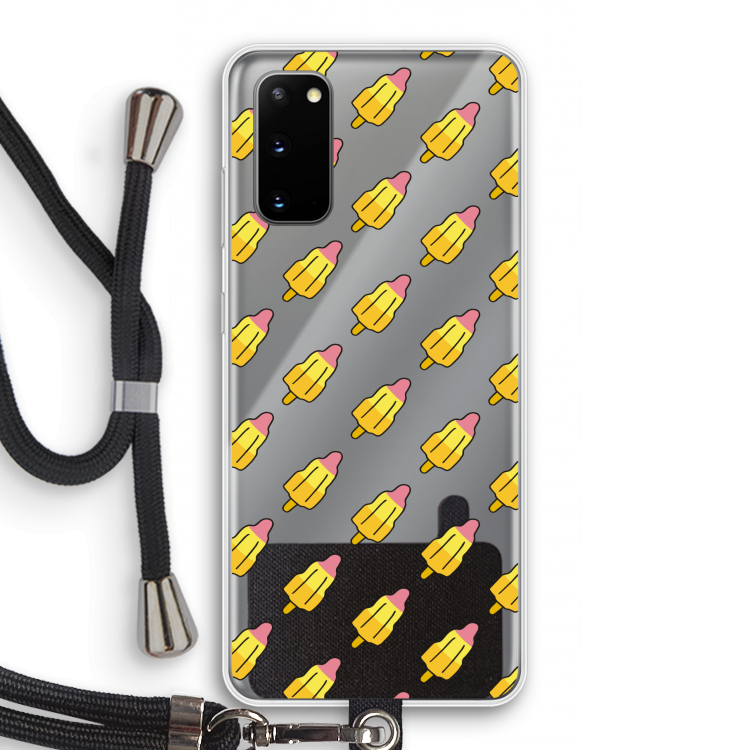 Waterijsjes: Samsung Galaxy S20 Transparant Hoesje met koord