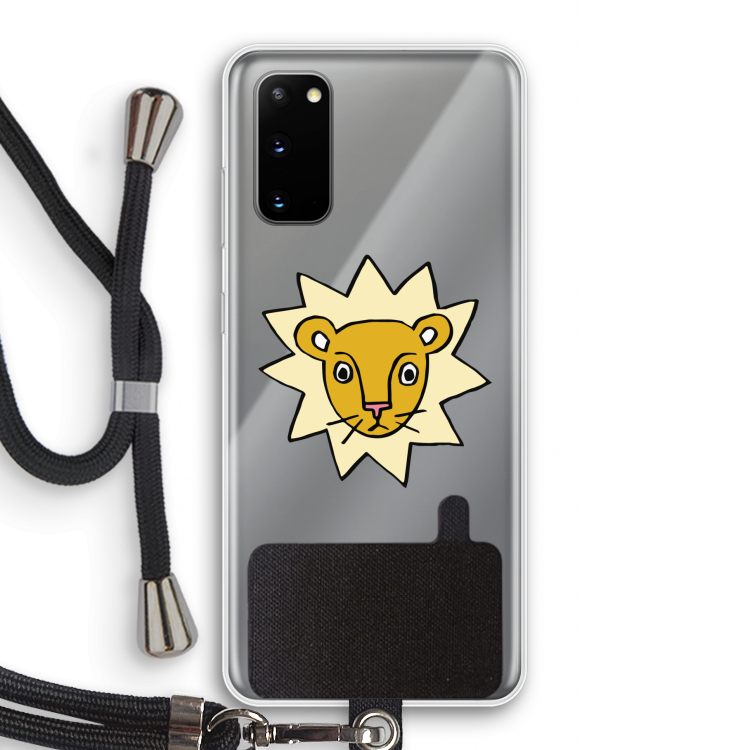 Kleine leeuw: Samsung Galaxy S20 Transparant Hoesje met koord