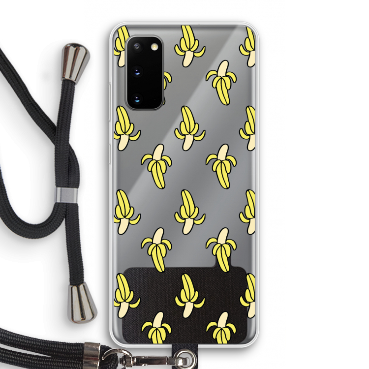 Bananas: Samsung Galaxy S20 Transparant Hoesje met koord