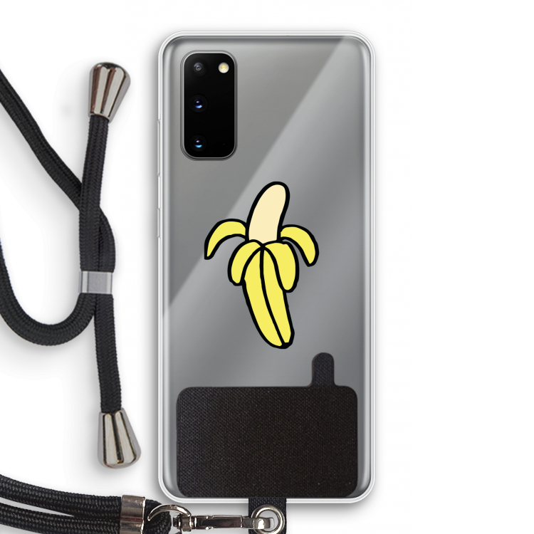 Banana: Samsung Galaxy S20 Transparant Hoesje met koord
