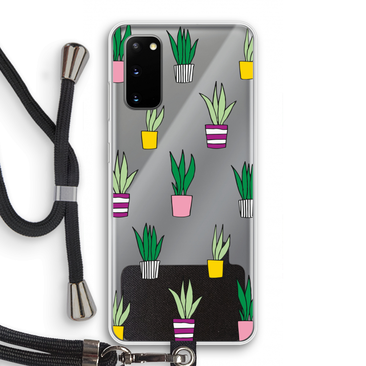 Sanseveria: Samsung Galaxy S20 Transparant Hoesje met koord
