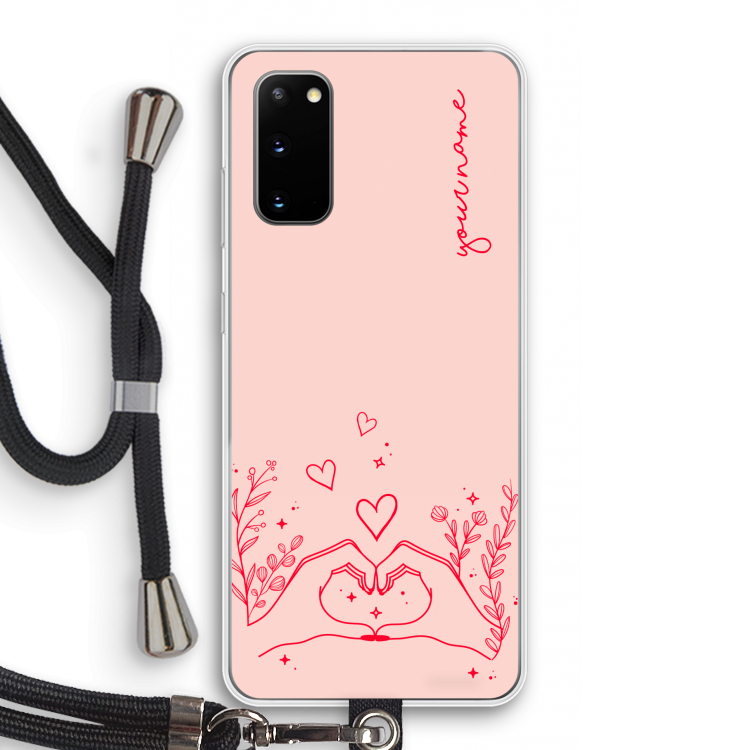Love is in the air: Samsung Galaxy S20 Transparant Hoesje met koord