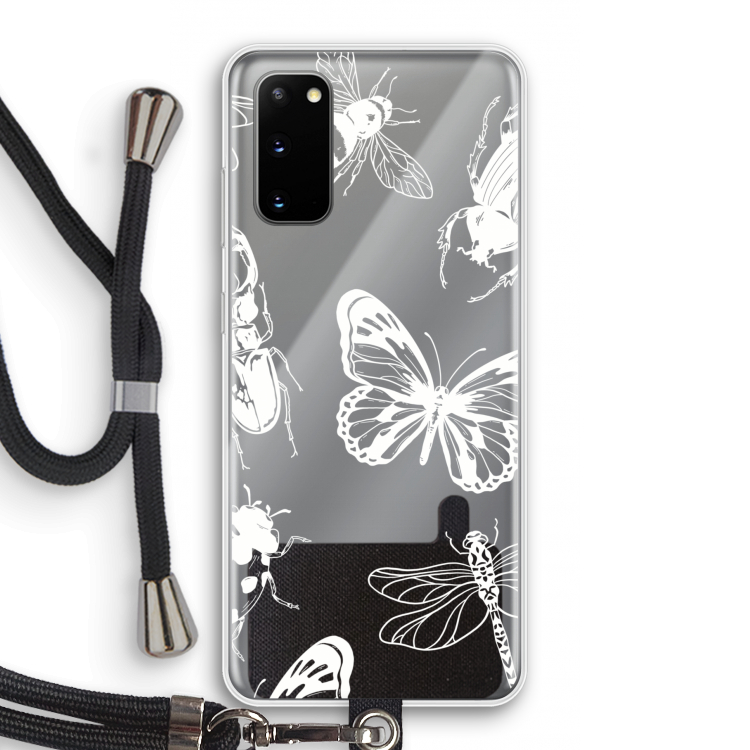 Tiny Bugs: Samsung Galaxy S20 Transparant Hoesje met koord