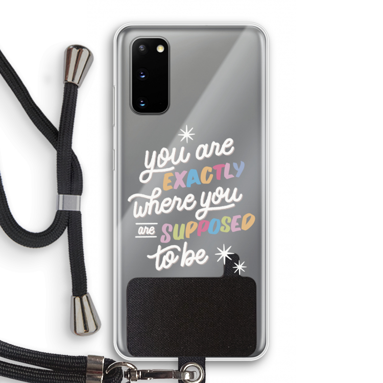 Right Place: Samsung Galaxy S20 Transparant Hoesje met koord