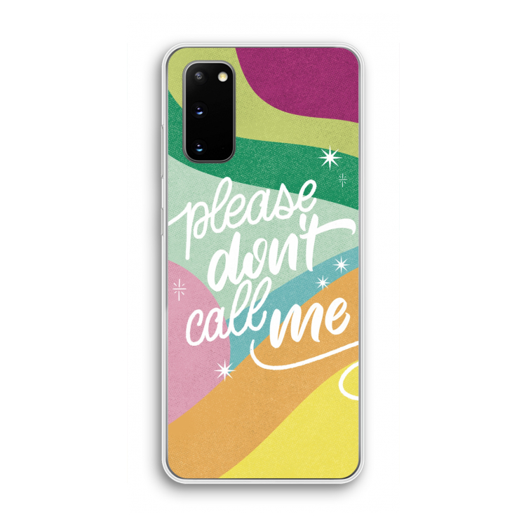 Don't call: Samsung Galaxy S20 Transparant Hoesje