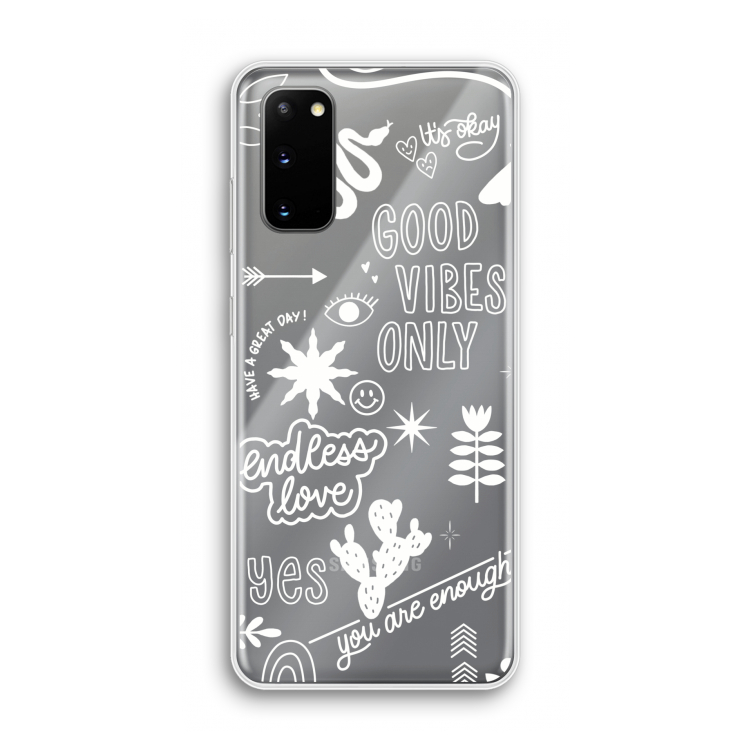Good vibes: Samsung Galaxy S20 Transparant Hoesje