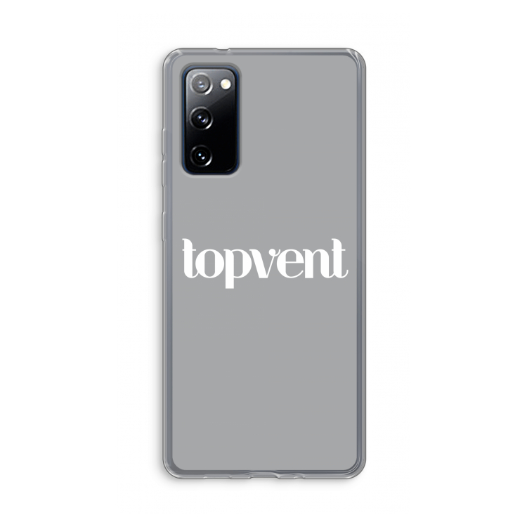 Topvent Grijs Wit: Samsung Galaxy S20 FE / S20 FE 5G Transparant Hoesje