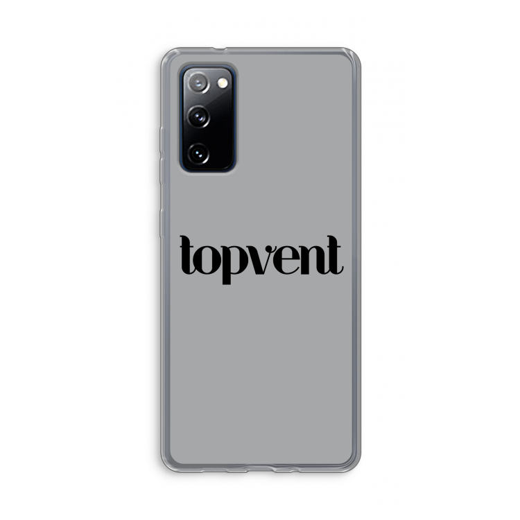 Topvent Grijs Zwart: Samsung Galaxy S20 FE / S20 FE 5G Transparant Hoesje