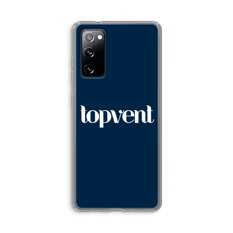 Topvent Navy: Samsung Galaxy S20 FE / S20 FE 5G Transparant Hoesje