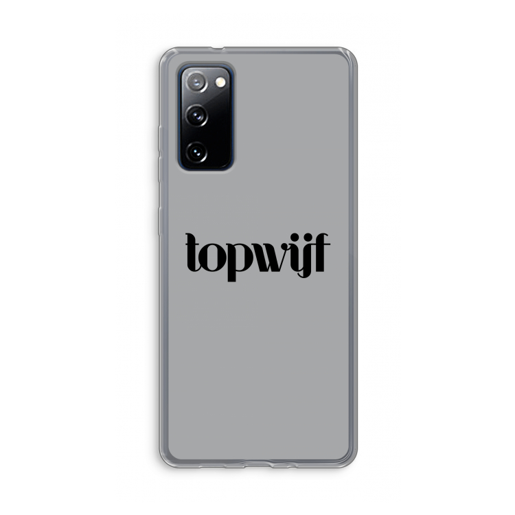 Topwijf Grijs Zwart: Samsung Galaxy S20 FE / S20 FE 5G Transparant Hoesje