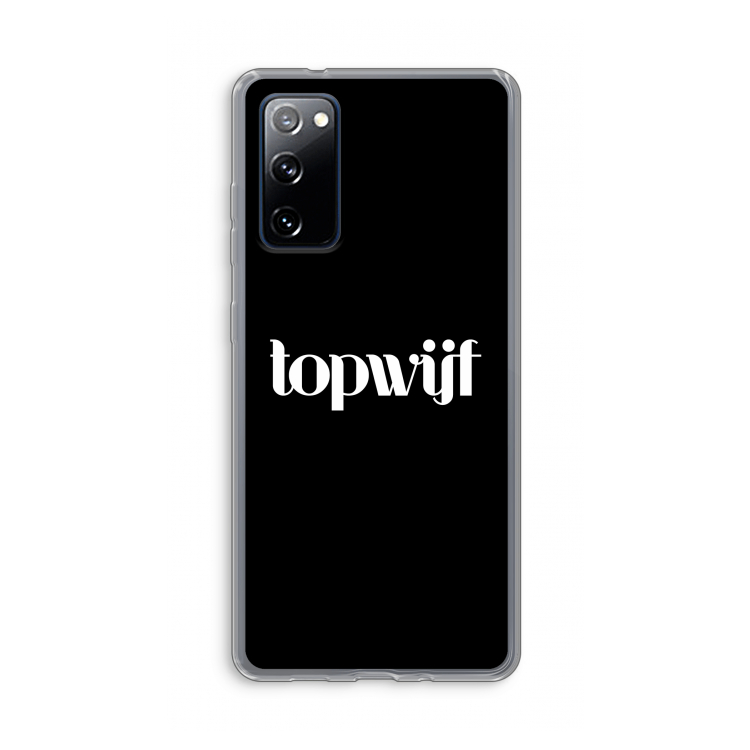 Topwijf Zwart: Samsung Galaxy S20 FE / S20 FE 5G Transparant Hoesje