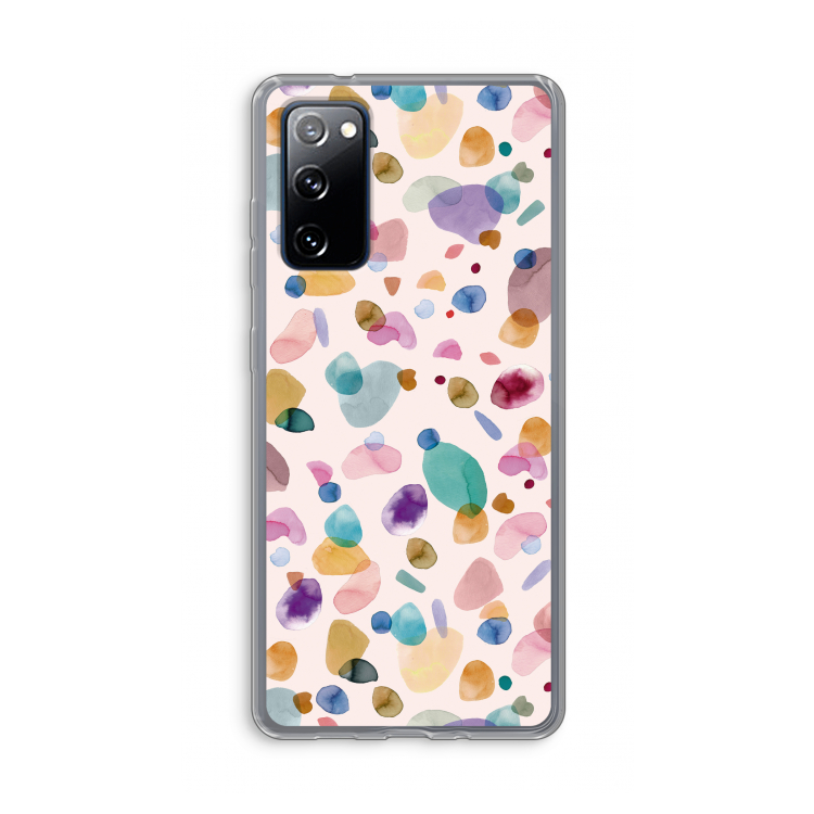 Terrazzo Memphis Pink: Samsung Galaxy S20 FE / S20 FE 5G Transparant Hoesje