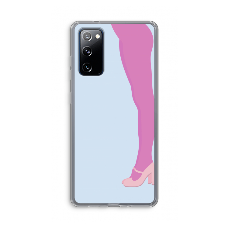 Pink panty: Samsung Galaxy S20 FE / S20 FE 5G Transparant Hoesje