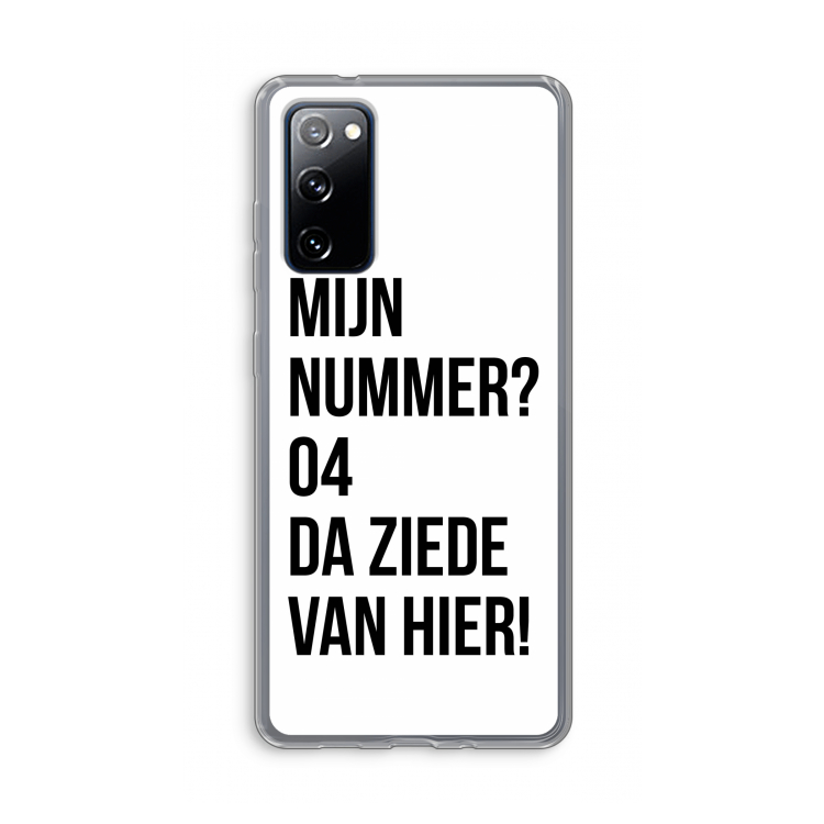 Da ziede van hier: Samsung Galaxy S20 FE / S20 FE 5G Transparant Hoesje