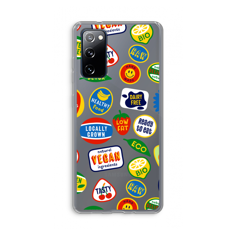 Fruitsticker: Samsung Galaxy S20 FE / S20 FE 5G Transparant Hoesje