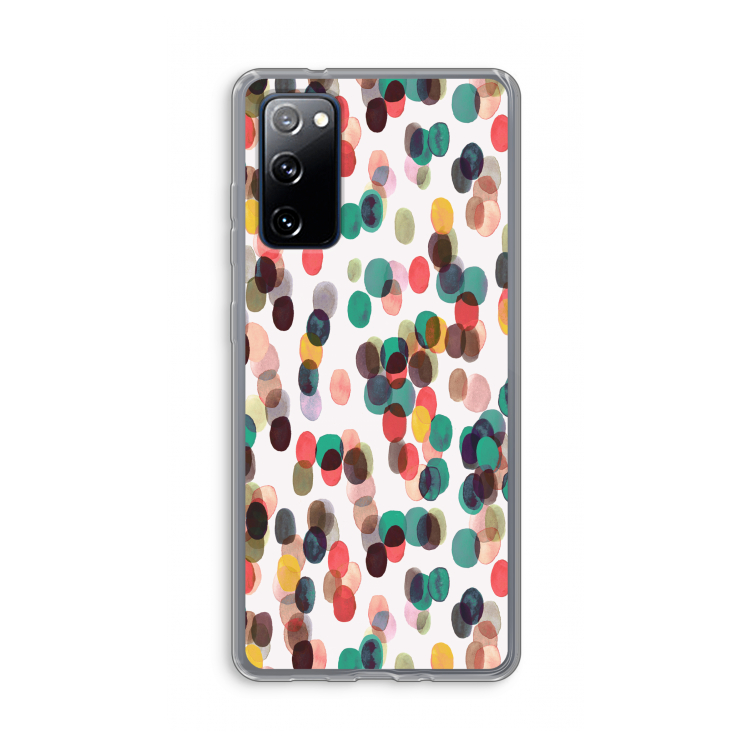 Tropical Dots: Samsung Galaxy S20 FE / S20 FE 5G Transparant Hoesje