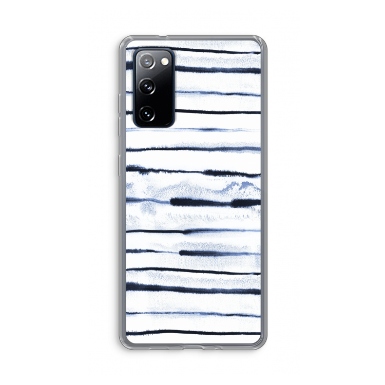 Ink Stripes: Samsung Galaxy S20 FE / S20 FE 5G Transparant Hoesje