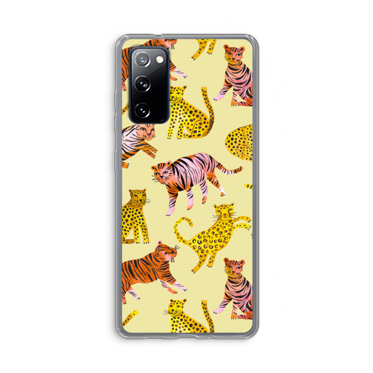 Cute Tigers and Leopards: Samsung Galaxy S20 FE / S20 FE 5G Transparant Hoesje