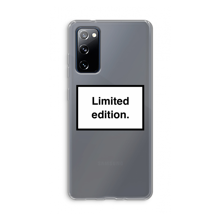Limited edition: Samsung Galaxy S20 FE / S20 FE 5G Transparant Hoesje