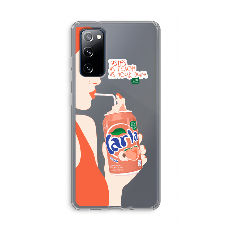 Peach please!: Samsung Galaxy S20 FE / S20 FE 5G Transparant Hoesje