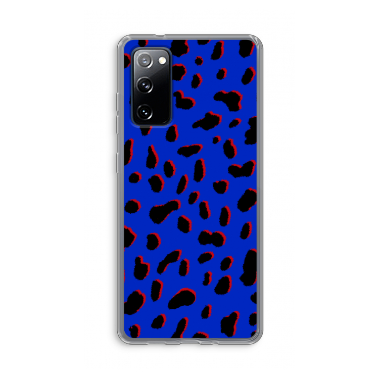 Blue Leopard: Samsung Galaxy S20 FE / S20 FE 5G Transparant Hoesje