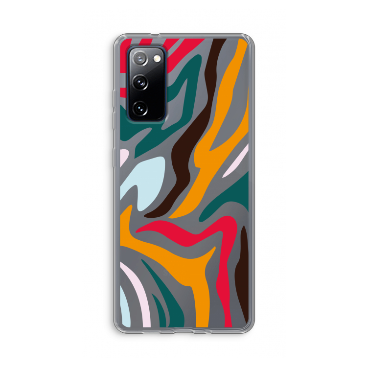 Colored Zebra: Samsung Galaxy S20 FE / S20 FE 5G Transparant Hoesje