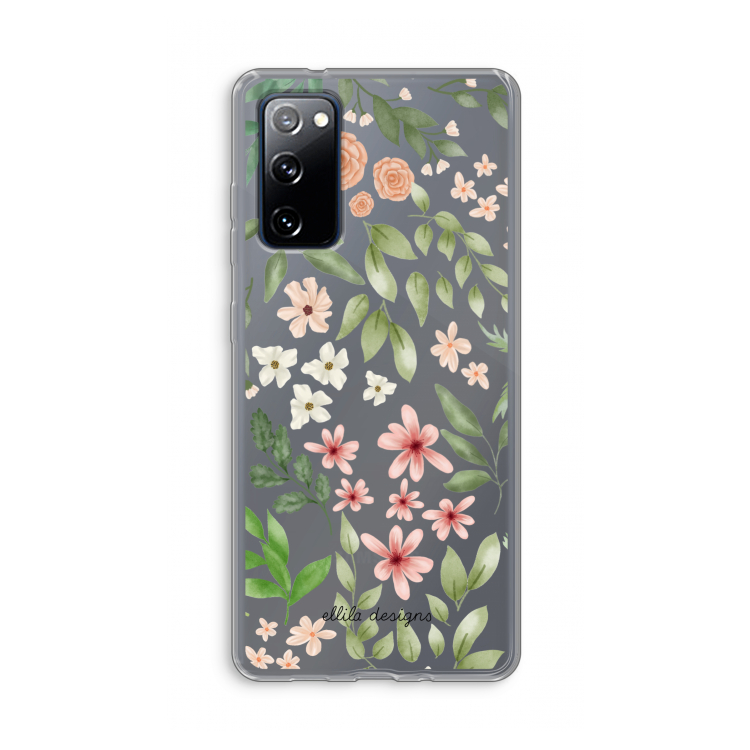Botanical sweet flower heaven: Samsung Galaxy S20 FE / S20 FE 5G Transparant Hoesje