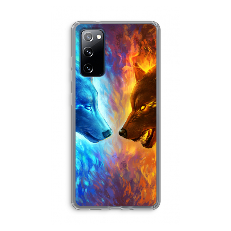 Fire & Ice: Samsung Galaxy S20 FE / S20 FE 5G Transparant Hoesje