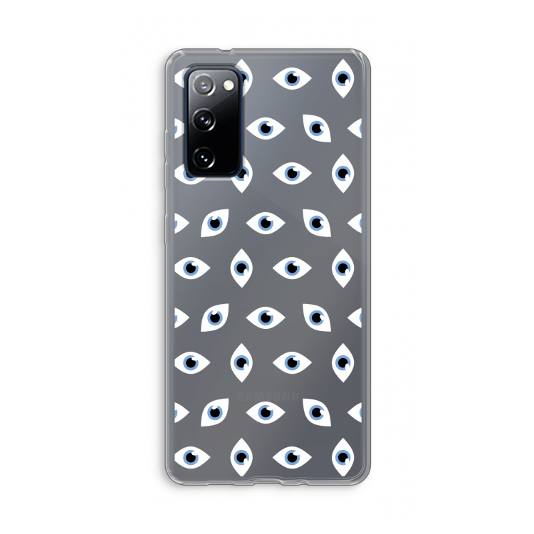 Eyes pattern: Samsung Galaxy S20 FE / S20 FE 5G Transparant Hoesje